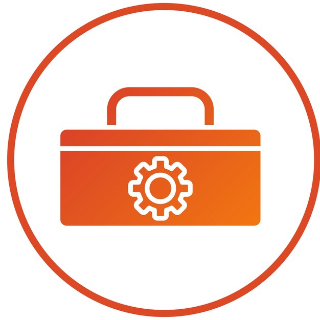 Estilo del icono de la caja de herramientas de diseño vectorial