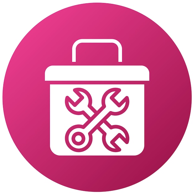Estilo del icono de la caja de herramientas de diseño vectorial