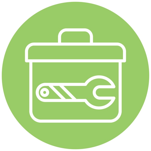Estilo del icono de la caja de herramientas de diseño vectorial