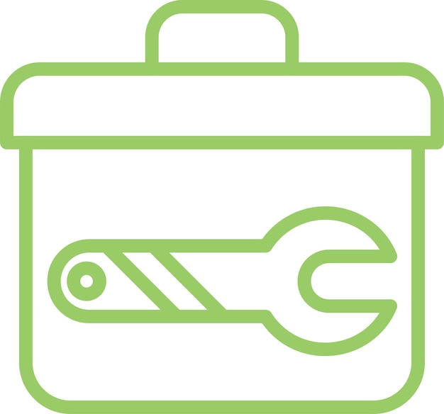 Estilo del icono de la caja de herramientas de diseño vectorial