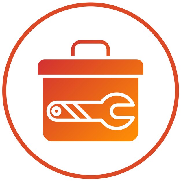 Estilo del icono de la caja de herramientas de diseño vectorial