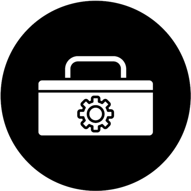 Estilo del icono de la caja de herramientas de diseño vectorial