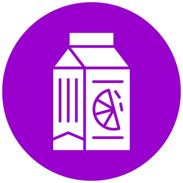Estilo del icono de la caja de jugo de diseño vectorial