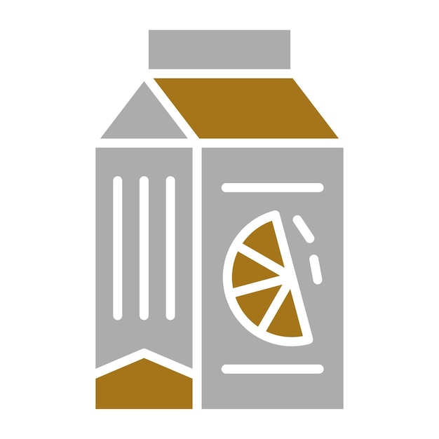 Estilo del icono de la caja de jugo de diseño vectorial
