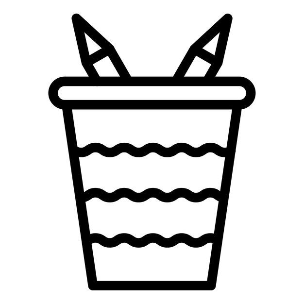 Estilo del icono de la caja del lápiz de diseño vectorial