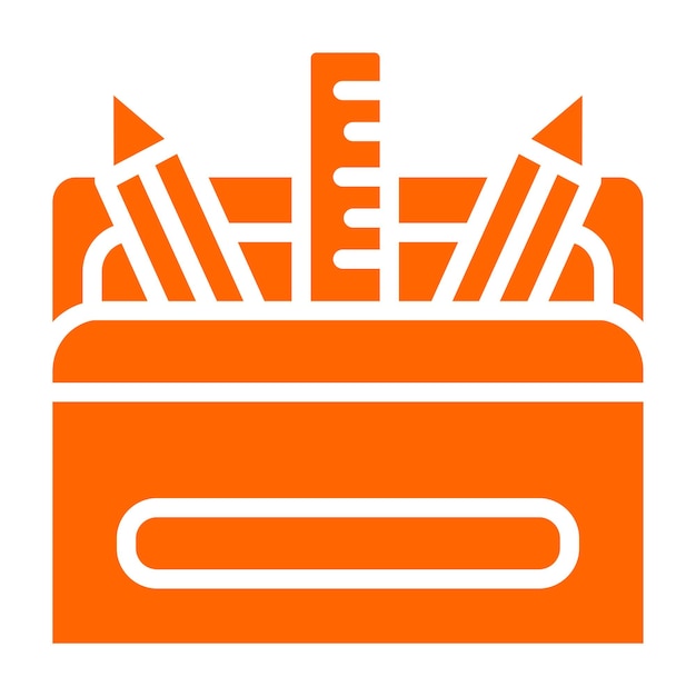 Estilo del icono de la caja del lápiz de diseño vectorial