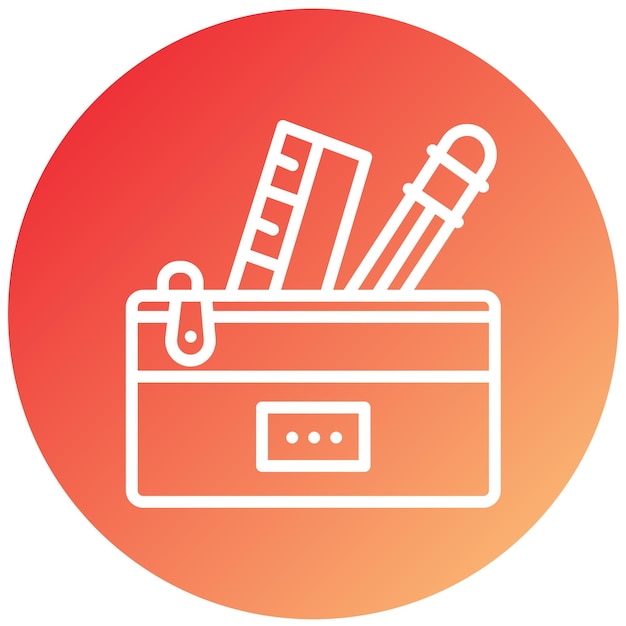 Estilo del icono de la caja del lápiz de diseño vectorial