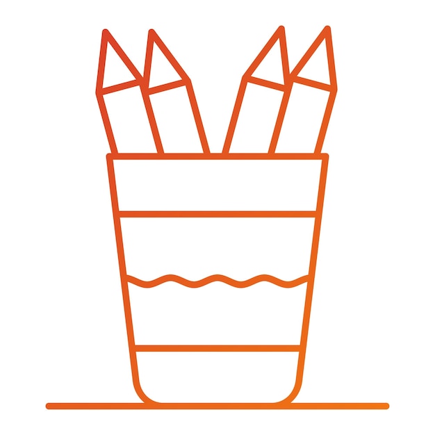Estilo del icono de la caja del lápiz de diseño vectorial
