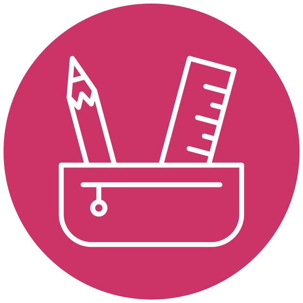Estilo del icono de la caja del lápiz de diseño vectorial
