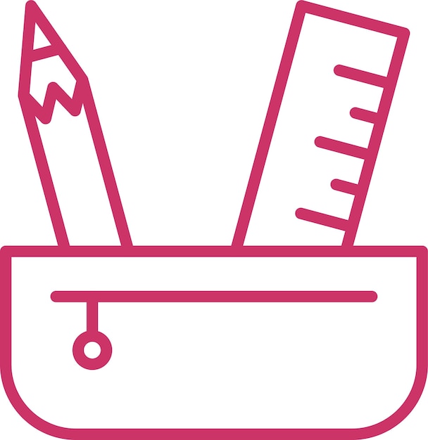 Estilo del icono de la caja del lápiz de diseño vectorial