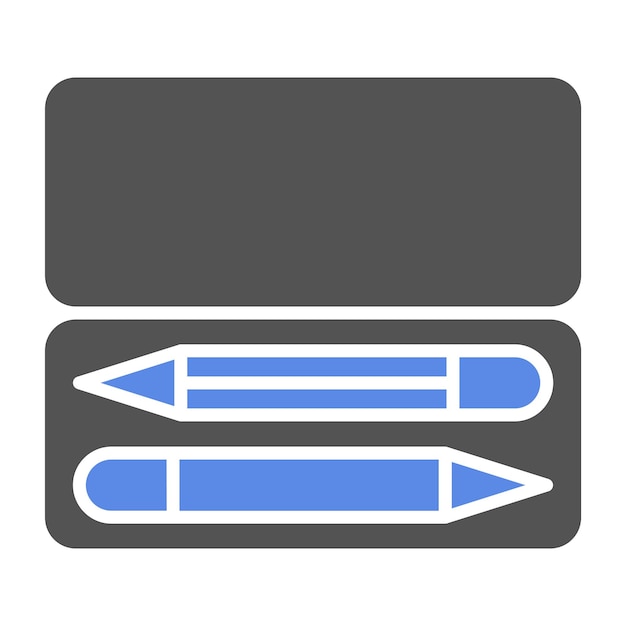 Vector estilo del icono de la caja de lápiz de diseño vectorial