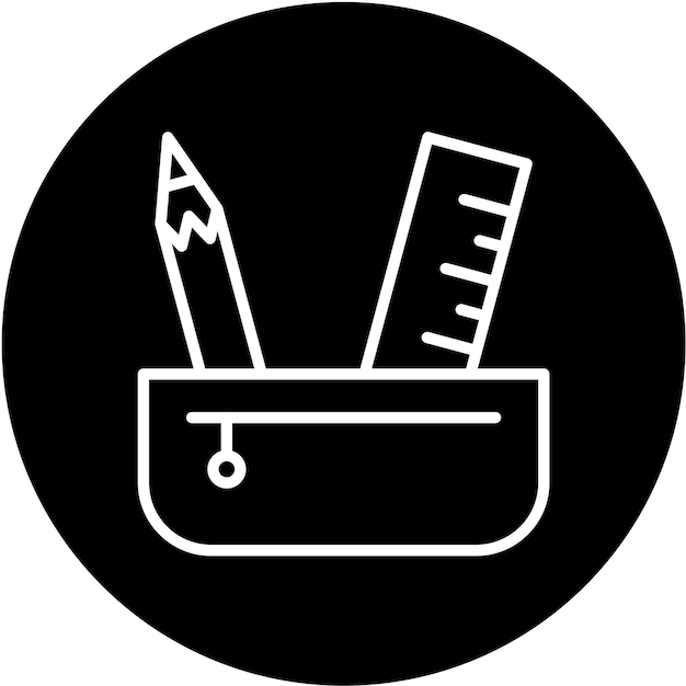 Estilo del icono de la caja del lápiz de diseño vectorial