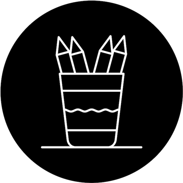 Estilo del icono de la caja del lápiz de diseño vectorial
