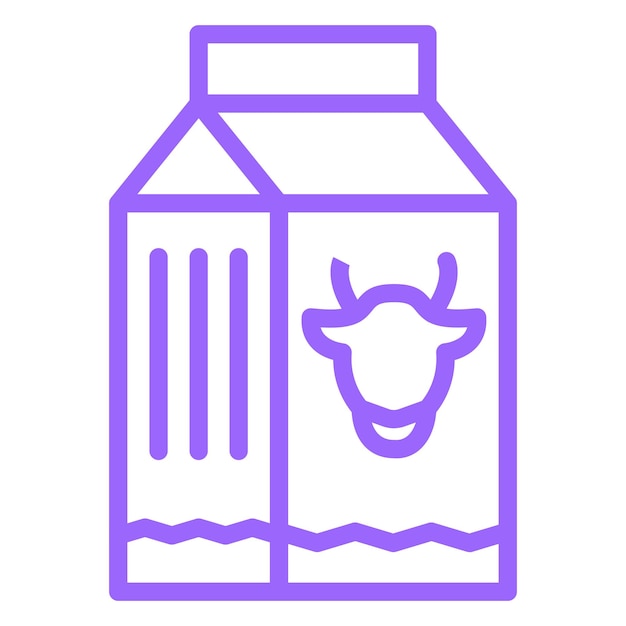 Vector estilo del icono de la caja de leche de diseño vectorial