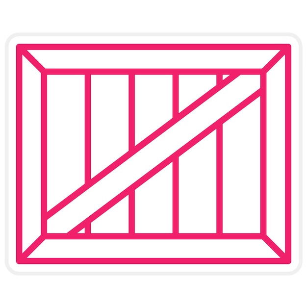 Estilo del icono de la caja de madera
