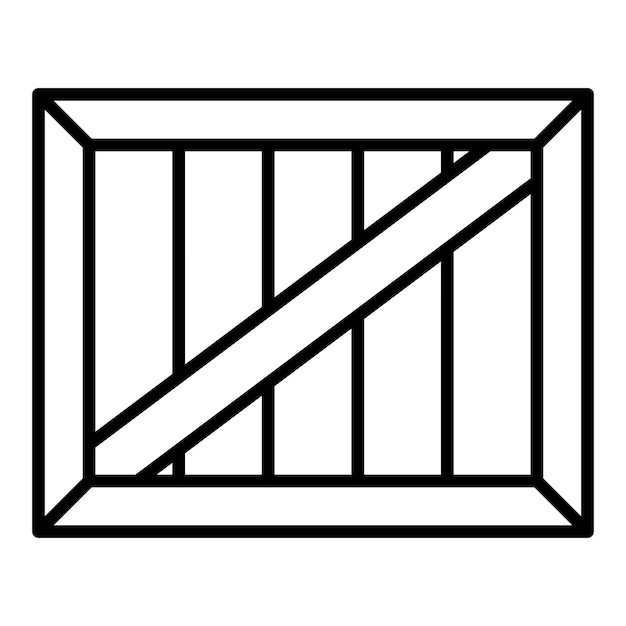 Estilo del icono de la caja de madera