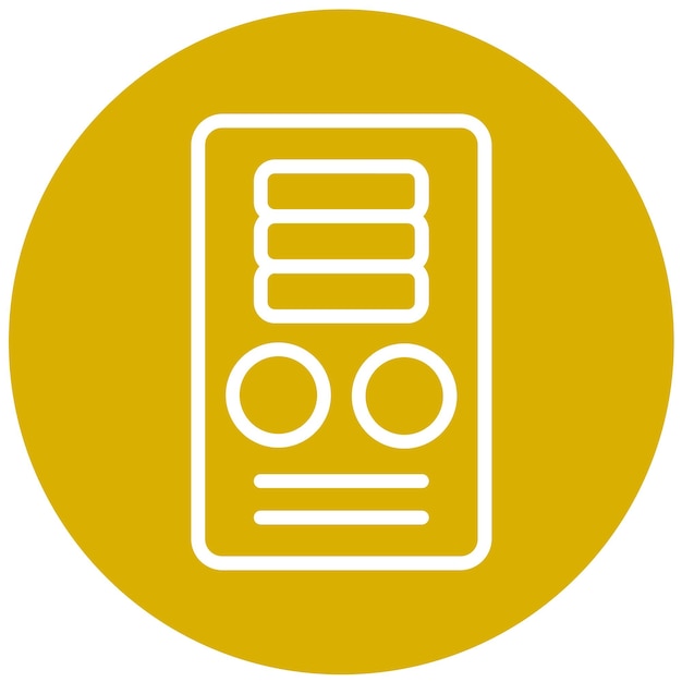 Estilo del icono de la caja Micro ATX de diseño vectorial