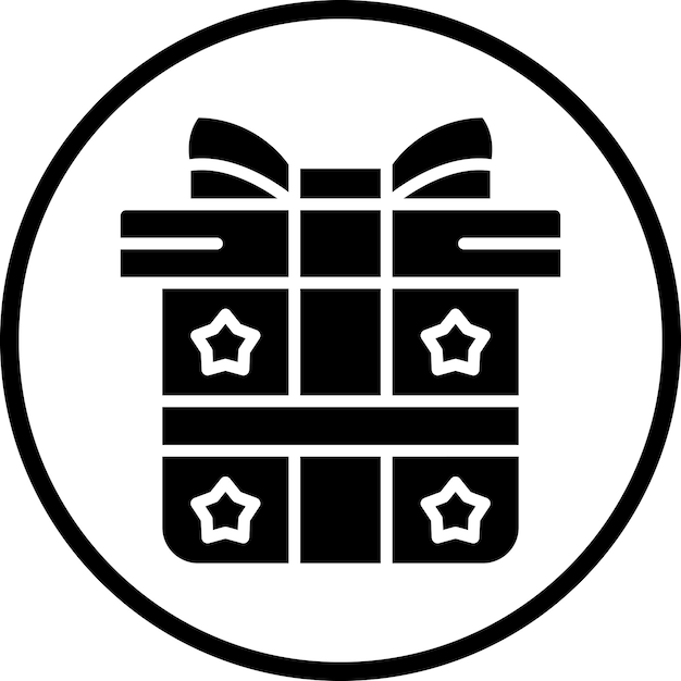 Estilo del icono de la caja de regalos de diseño vectorial