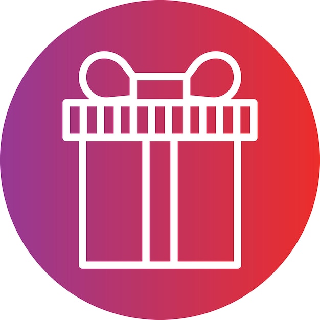 Estilo del icono de la caja de regalos de diseño vectorial