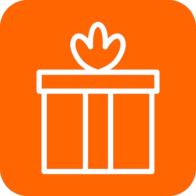 Estilo del icono de la caja de regalos de diseño vectorial
