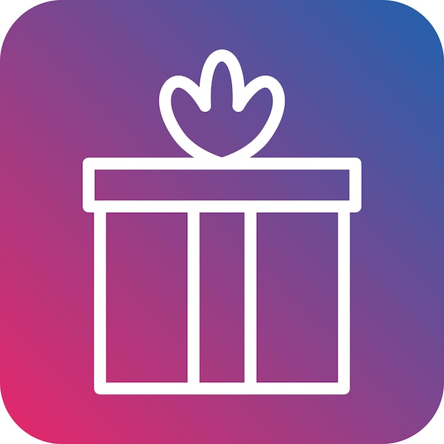 Estilo del icono de la caja de regalos de diseño vectorial