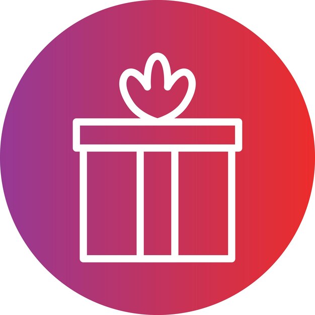 Estilo del icono de la caja de regalos de diseño vectorial