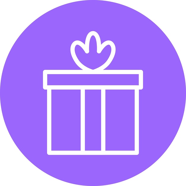 Estilo del icono de la caja de regalos de diseño vectorial