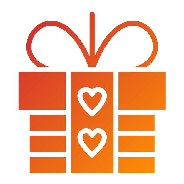 Estilo del icono de la caja de regalos de diseño vectorial