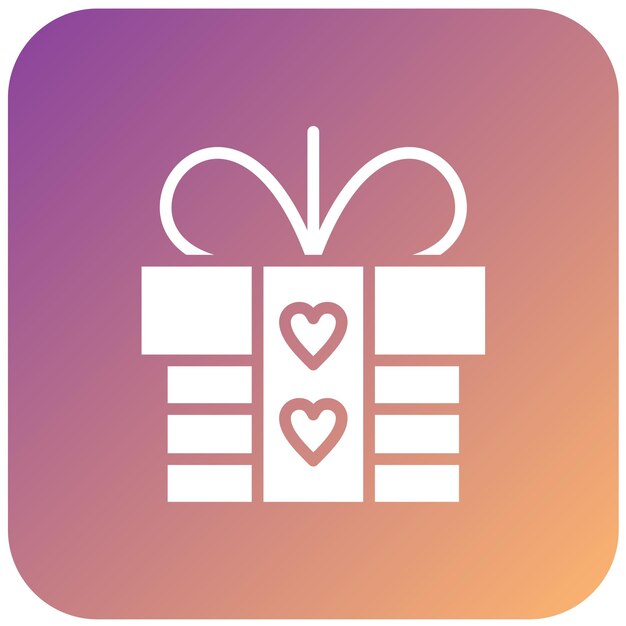 Estilo del icono de la caja de regalos de diseño vectorial