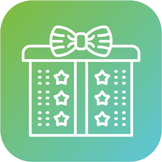 Estilo del icono de la caja de regalos de diseño vectorial