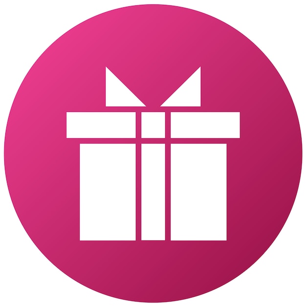 Estilo del icono de la caja de regalos de diseño vectorial