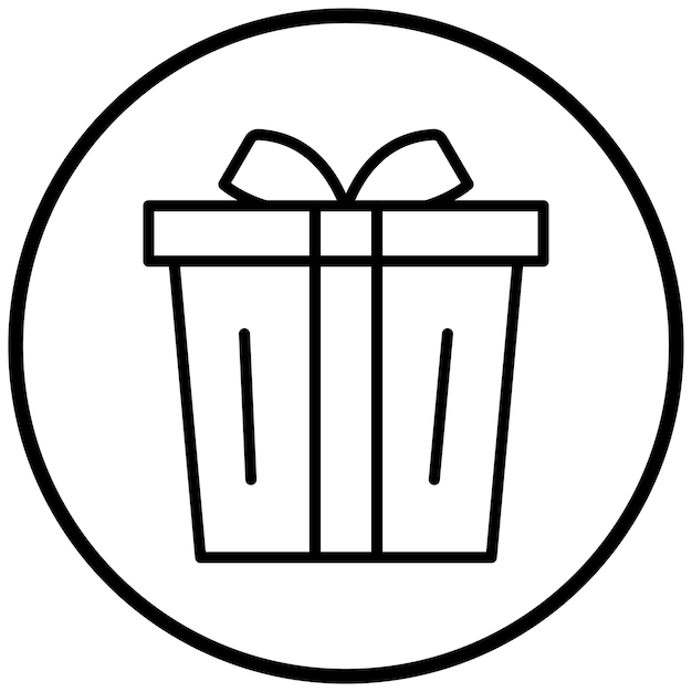 Estilo del icono de la caja de regalos de diseño vectorial