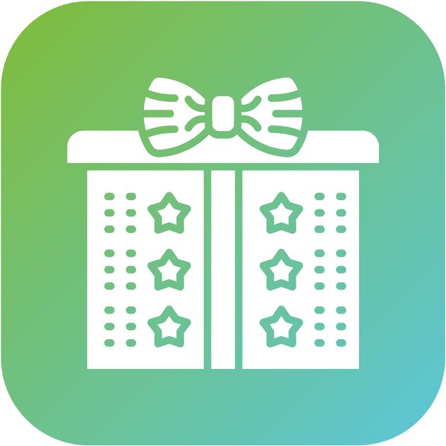 Estilo del icono de la caja de regalos de diseño vectorial