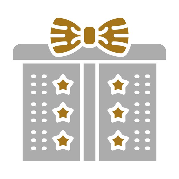 Estilo del icono de la caja de regalos de diseño vectorial