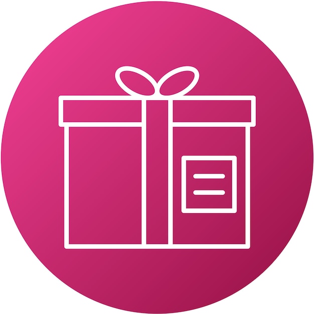 Estilo del icono de la caja de regalos de diseño vectorial
