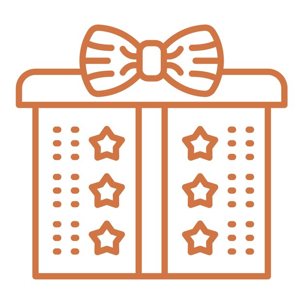 Estilo del icono de la caja de regalos de diseño vectorial