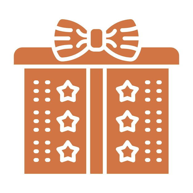 Estilo del icono de la caja de regalos de diseño vectorial