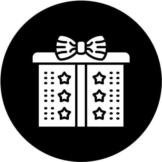 Estilo del icono de la caja de regalos de diseño vectorial