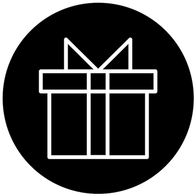 Estilo del icono de la caja de regalos de diseño vectorial