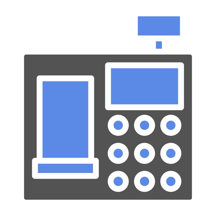 Vector estilo del icono de la caja registradora de diseño vectorial