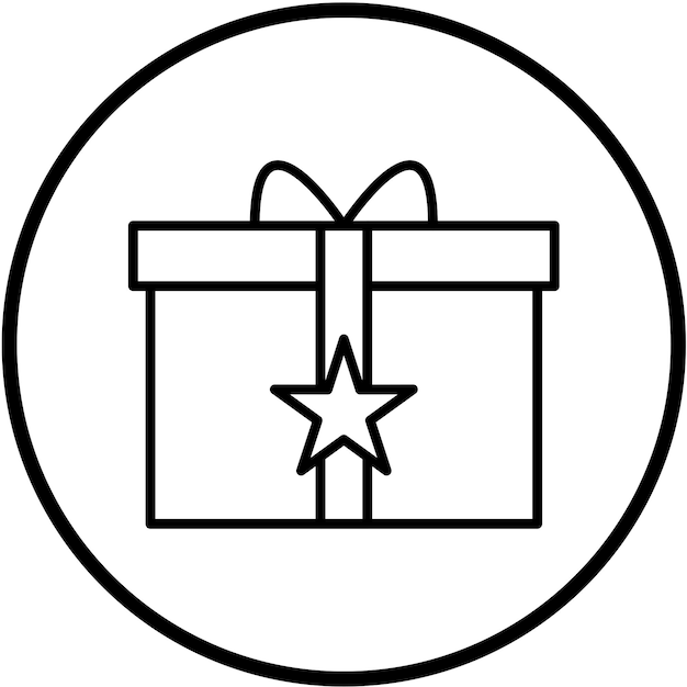 Estilo del icono de la caja de sorpresa de diseño vectorial