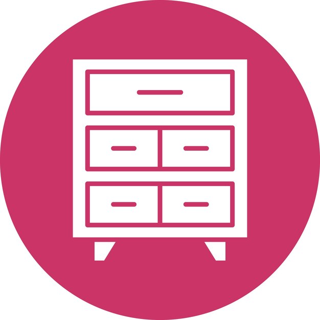 Estilo del icono de los cajones de diseño vectorial