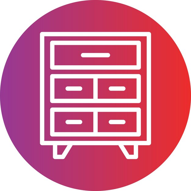 Estilo del icono de los cajones de diseño vectorial
