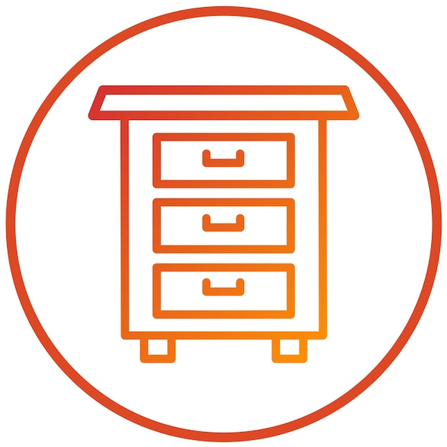 Estilo del icono de los cajones de diseño vectorial