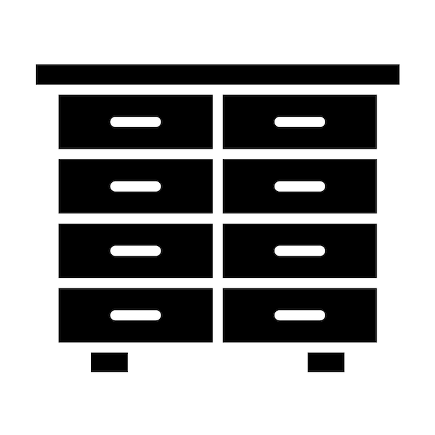 Estilo del icono de los cajones de diseño vectorial