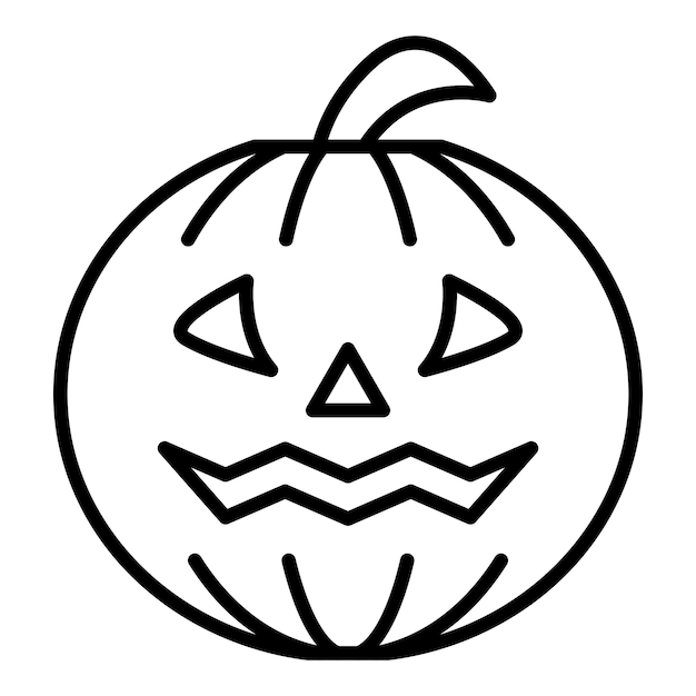 El estilo del icono de la calabaza de Halloween