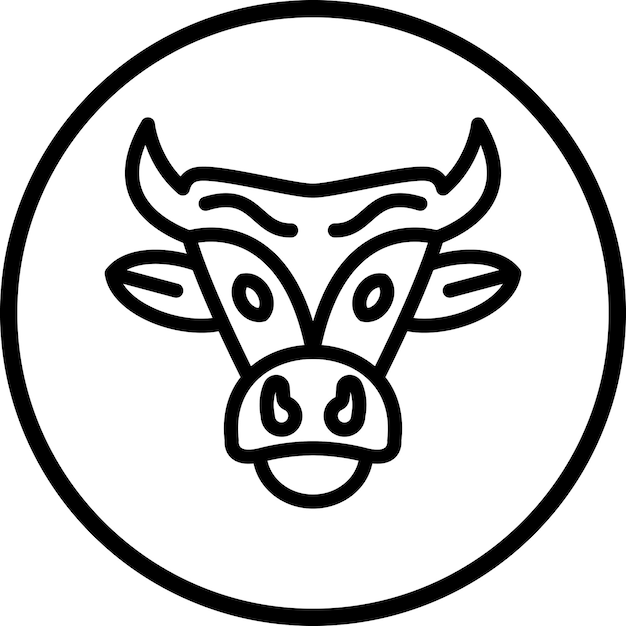 Estilo del icono de la calavera de toro