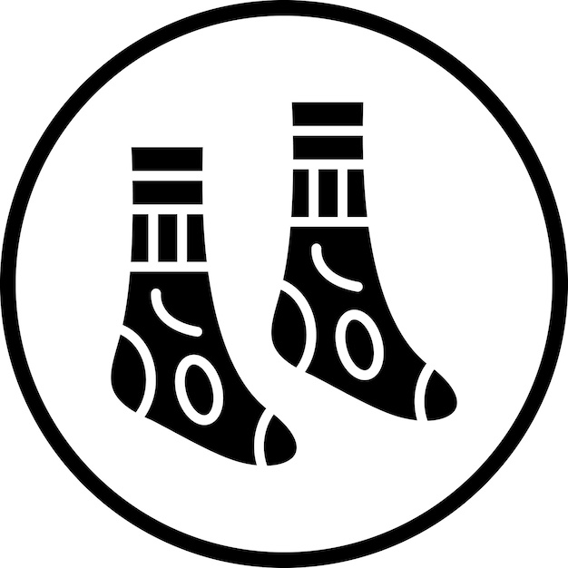 Estilo del icono de los calcetines de diseño vectorial