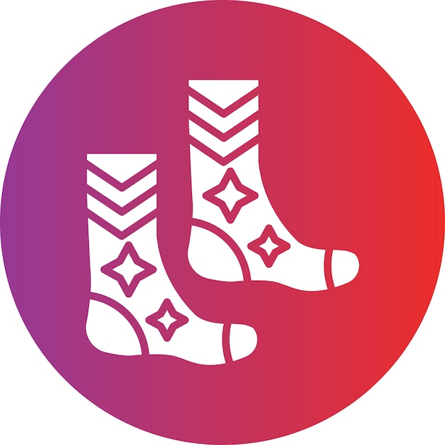 Estilo del icono de los calcetines de diseño vectorial