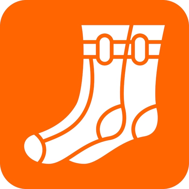 Estilo del icono de los calcetines de diseño vectorial